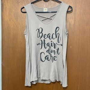 Beach hair don’t care tank